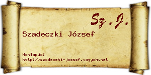 Szadeczki József névjegykártya